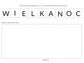 Karta pracy: układanie wyrazów z liter WIELKANOC. Puste pole na wpisanie lub narysowanie utworzonych słów.