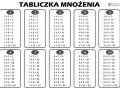 Tabliczka mnożenia do 50 do wydrukowania, zawiera mnożenie przez 1-10.