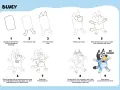 Instrukcja rysowania postaci z bajek, krok po kroku, jak narysować Bluey.