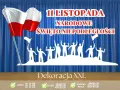 Szablony do druku: dekoracje na 11 listopada z biało-czerwoną flagą i sylwetkami ludzi. Świętuj Narodowe Święto Niepodległości!