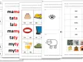Karty pracy do nauki czytania: wprowadzenie litery "a" przez obrazki i sylaby.