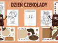 Zabawy z czekoladą w przedszkolu: kolorowanki, wycinanki i dopasowywanie par. Idealne na dzień czekolady!