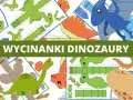 Wzory do wycinania i składania, jak zrobić dinozaura z kartonu. Kolorowe szablony z różnymi prehistorycznymi stworzeniami.
