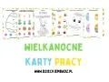 Wielkanocne karty pracy do druku: kolorowanki, zadania z króliczkiem i pisankami.