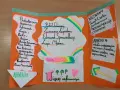 Kolorowa, ręcznie wykonana gazetka ścienna z informacjami o "Opowieściach z Narnii", postaciami i quizem.