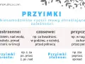 Test z przyimków i spójników dla klasy 4. Obraz przedstawia przykłady przyimków przestrzennych, czasowych i przyczynowych, a także proste i złożone.