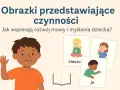 Obrazki przedstawiające czynności, np. klaskanie, picie, jedzenie, to świetne zadania dla 3 latka.