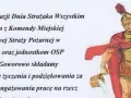 Ilustracja z okazji Dnia Strażaka, z życzeniami i podziękowaniami. Może posłużyć jako inspiracja do krótkich wierszyków o strażakach.