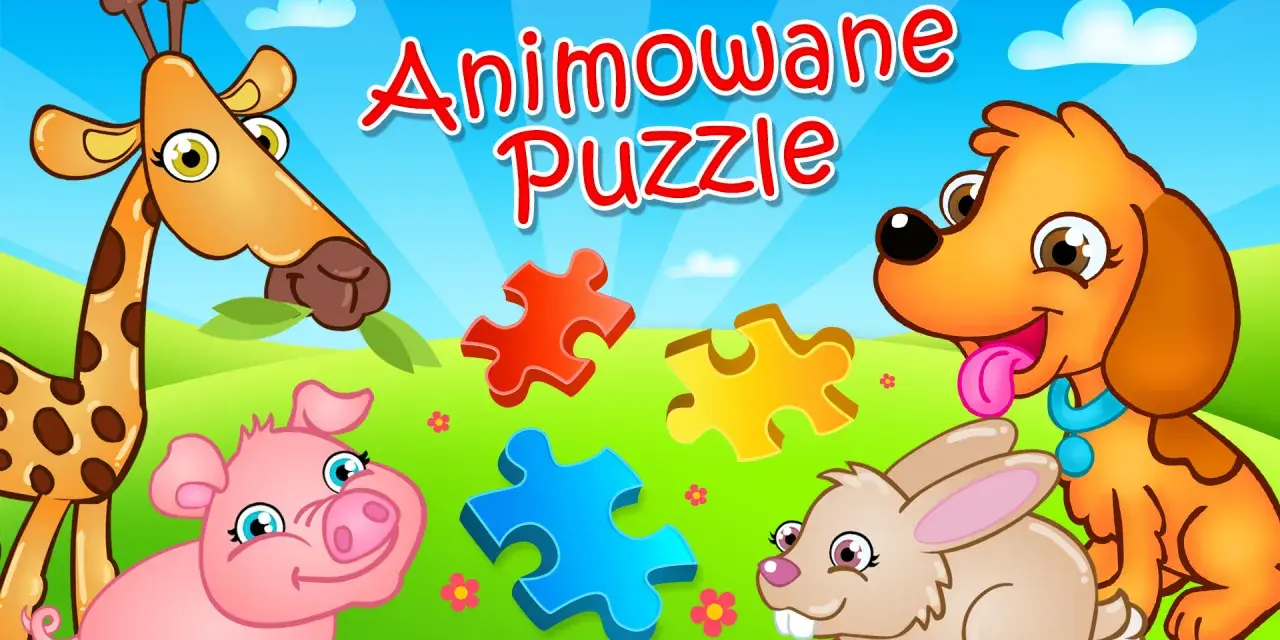 Zwierzątka i kolorowe puzzle zapraszają do zabawy w gry edukacyjne online.