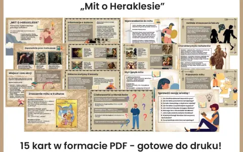 Mit o Heraklesie: streszczenie dwunastu prac, jego motywy, bohaterowie i znaczenie w kulturze.