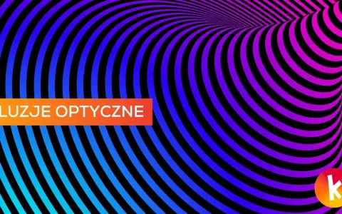 Jak narysować iluzję optyczną: hipnotyzujący tunel z pasów w kolorach niebieskim i fioletowym.