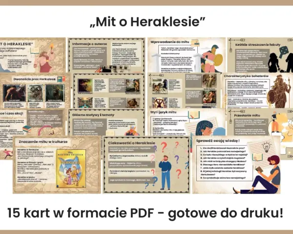 Mit o Heraklesie: streszczenie dwunastu prac, jego motywy, bohaterowie i znaczenie w kulturze.
