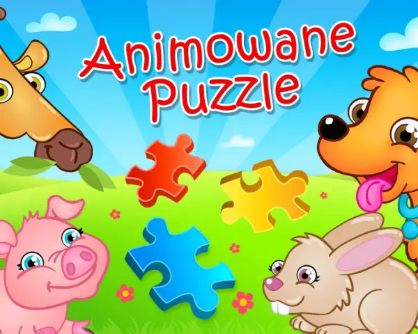 Zwierzątka i kolorowe puzzle zapraszają do zabawy w gry edukacyjne online.