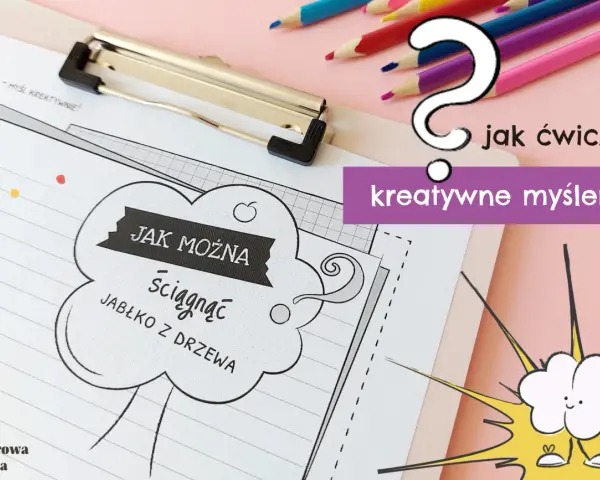 Kolorowe kredki i zeszyt z zadaniami zachęcają do kreatywnych zabaw. Idealne prace techniczne dla dzieci, które rozwijają wyobraźnię.