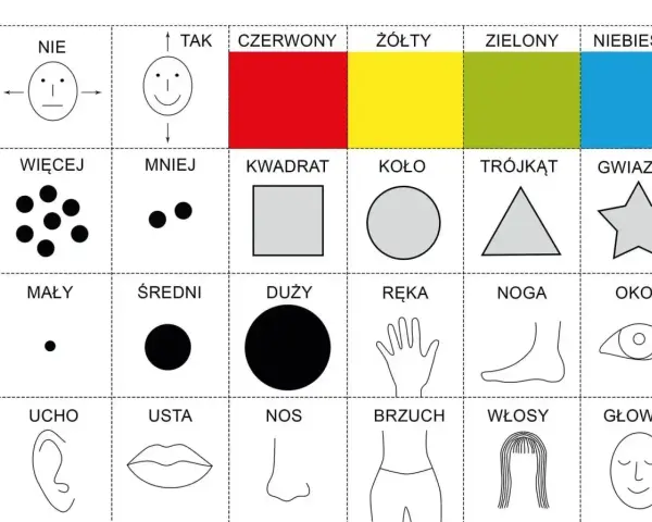 Karty pracy dla 4 latka: kolory, kształty, liczby, części ciała. Nauka przez zabawę.