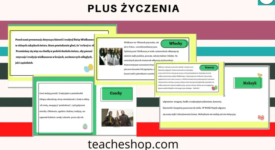 Prezentacja o tradycjach wielkanocnych w różnych krajach. Poznaj zwyczaje i tradycje wielkanocne z Włoch, Szwecji, Czech i Meksyku.