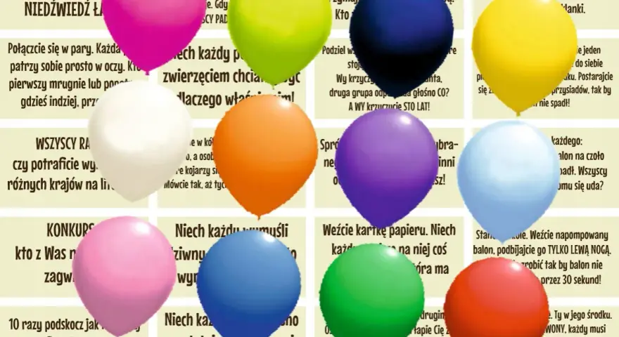 Zabawy i śmieszne zadania dla dzieci na urodziny. Balony, konkursy i mnóstwo śmiechu!