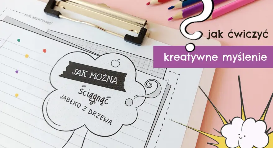 Kolorowe kredki i zeszyt z zadaniami zachęcają do kreatywnych zabaw. Idealne prace techniczne dla dzieci, które rozwijają wyobraźnię.