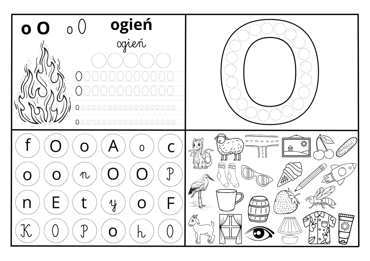 Karty pracy z literą 