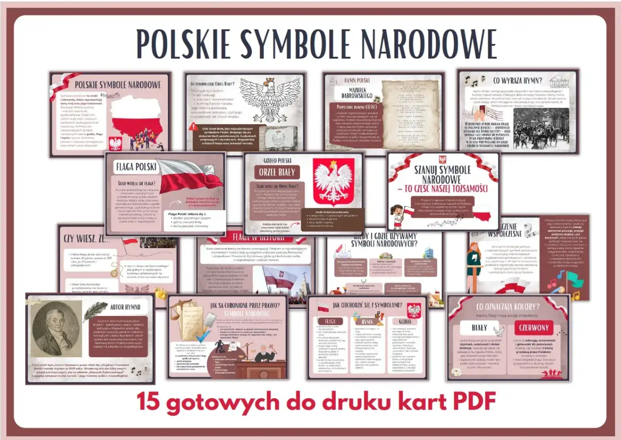 Polskie symbole narodowe: flaga, hymn, godło. Poznaj historię i znaczenie orła białego, flagi i Mazurka Dąbrowskiego.