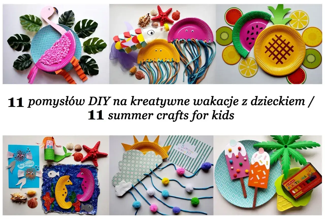 Letnie prace plastyczne dla dzieci: flaming, meduzy, owoce, syrenka, koniki morskie, lody i palmy. Inspiracje na kreatywne wakacje.